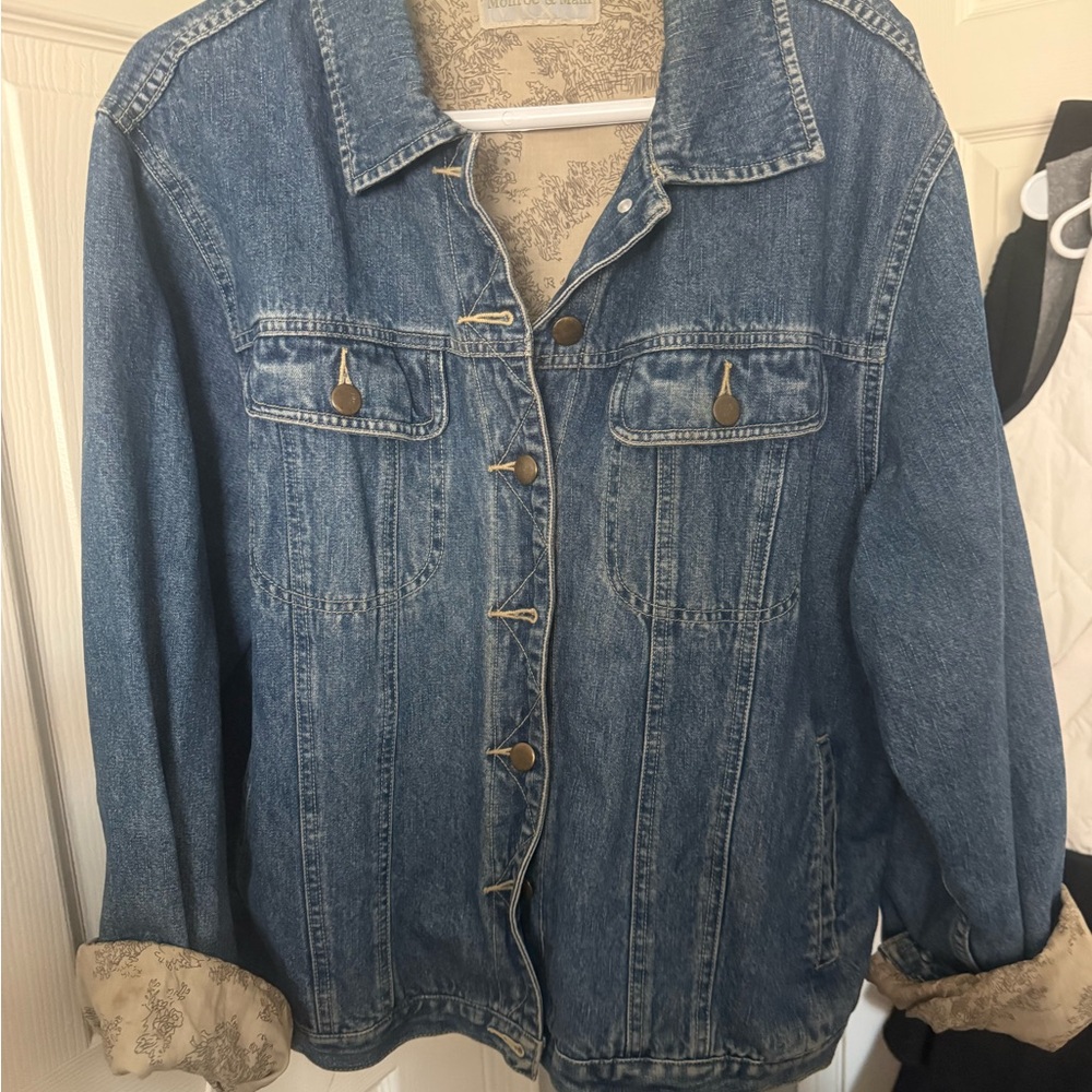 Monroe & Main Blue Denim Trucker Jacket